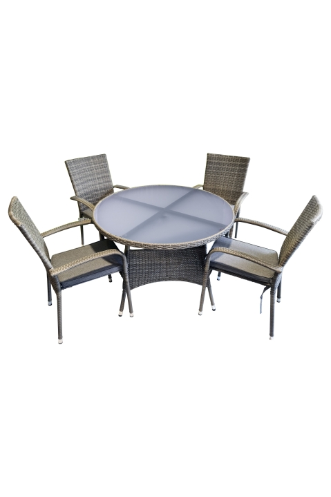 Heaton 4 Seater Dining Set with 110cm Table - 2 options