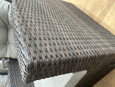 SH&G Edgerton Steel Brown Rattan 6pc Sofa Set with Grey cushions