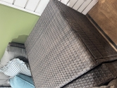 SH&G Edgerton Steel Brown Rattan 6pc Sofa Set with Grey cushions