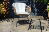 SH&G Tatton Steel Brown Rattan 3pc Bistro Set