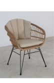 SH&G Tatton Steel Brown Rattan 3pc Bistro Set
