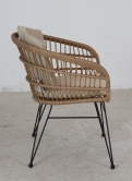 SH&G Tatton Steel Brown Rattan 3pc Bistro Set