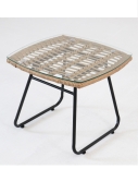SH&G Tatton Steel Brown Rattan 3pc Bistro Set