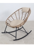 SH&G Tatton Steel Brown Rattan Rocking Chair