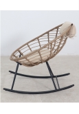 SH&G Tatton Steel Brown Rattan Rocking Chair