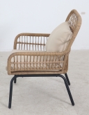SH&G Weston Steel Brown Rattan 3pc Bistro Set