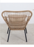 SH&G Weston Steel Brown Rattan 3pc Bistro Set