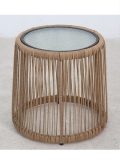 SH&G Weston Steel Brown Rattan 3pc Bistro Set