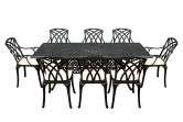 SH&G Cast Aluminium 8 seat 160cm Rectangular Extendable dining Set - 2 options