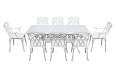 SH&G Cast Aluminium 8 seat 160cm Rectangular Extendable dining Set - 2 options