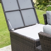 SH&G Edgerton Steel Brown Rattan 6pc Sofa Set with Grey cushions