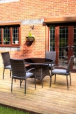 Heaton 4 Seater Dining Set with 110cm Table - Brown