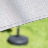 SH&G 2.5m Steel Crank and Tilt Parasol & Water Base - Dark Grey