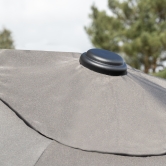 SH&G 2.5m Steel Crank and Tilt Parasol & Water Base - Dark Grey