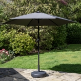 SH&G 3m Steel Crank and Tilt Parasol - Dark Grey