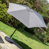 SH&G 3m Steel Crank and Tilt Parasol & Water Base - Dark Grey
