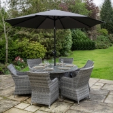 SH&G 3m Steel Crank and Tilt Parasol - Dark Grey