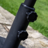 SH&G 3m Steel Crank and Tilt Parasol & Water Base - Dark Grey