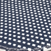 SH&G Rattan Bistro 3pc Set with steel frame - Blue & White