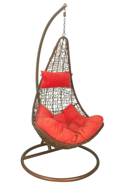 Signature Aviary Hanging Chair with Red 