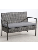 SH&G Heaton Steel Rattan 4pc Sofa Set - Grey