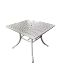 SH&G Cast Aluminium 4 seat Square dining Set - White