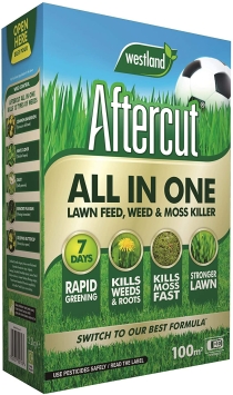 Aftercut All In One Lawn, Feed, Weed and Moss Killer, 100 m2, 3.2 kg
