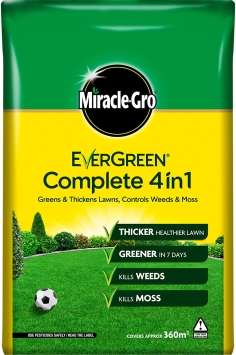 Miracle-Gro Evergreen Complete 4 in 1 Lawn Food - 360 m2, 12.6 kg