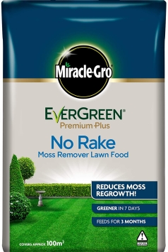 Miracle-Gro EverGreen Premium Plus No Rake Moss Remover Lawn Food 10kg