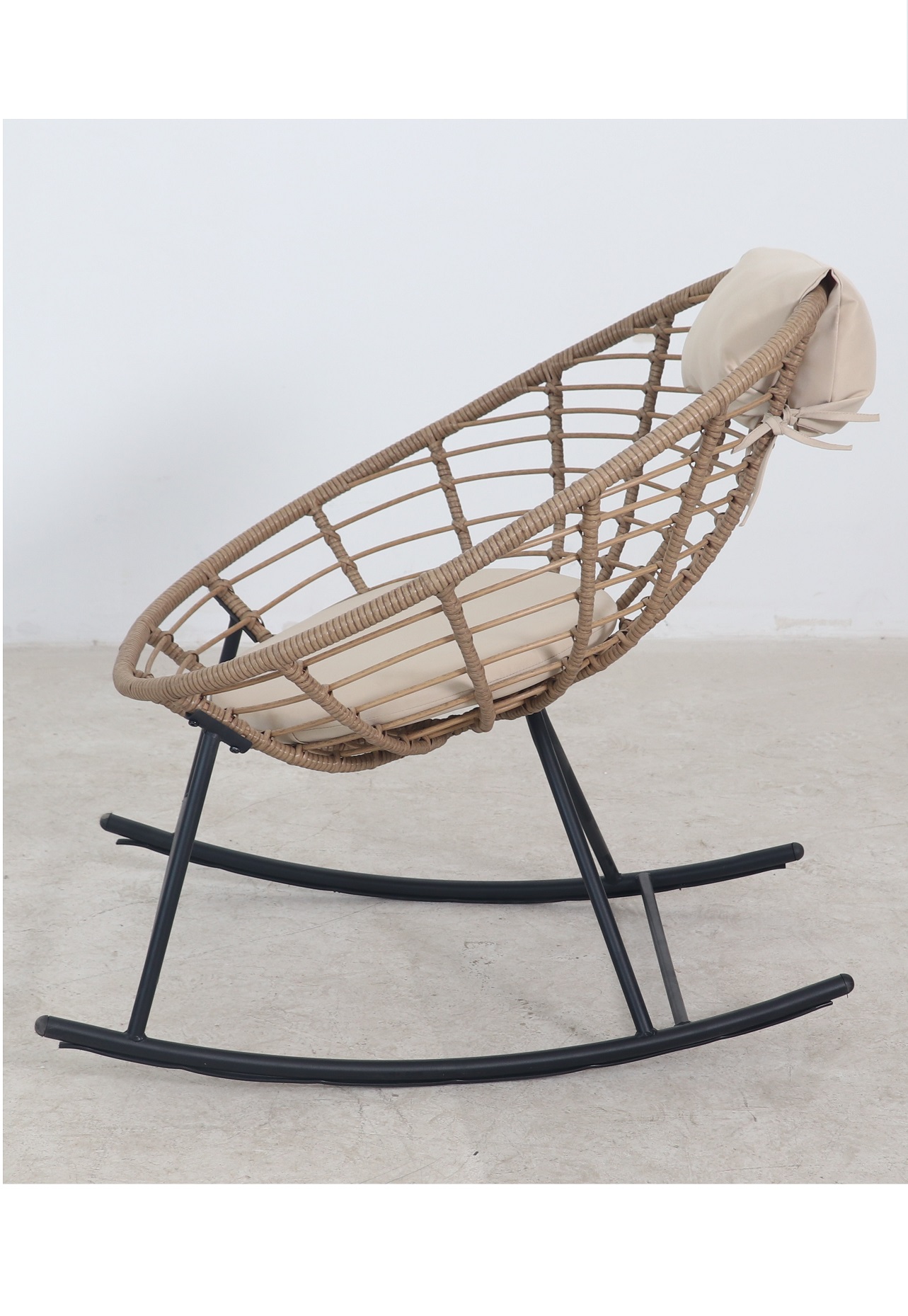 Brown plastic shop rocking chair
