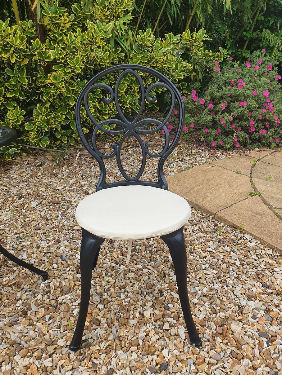 SH&G Cast Aluminium Bistro Set Design 13 Black