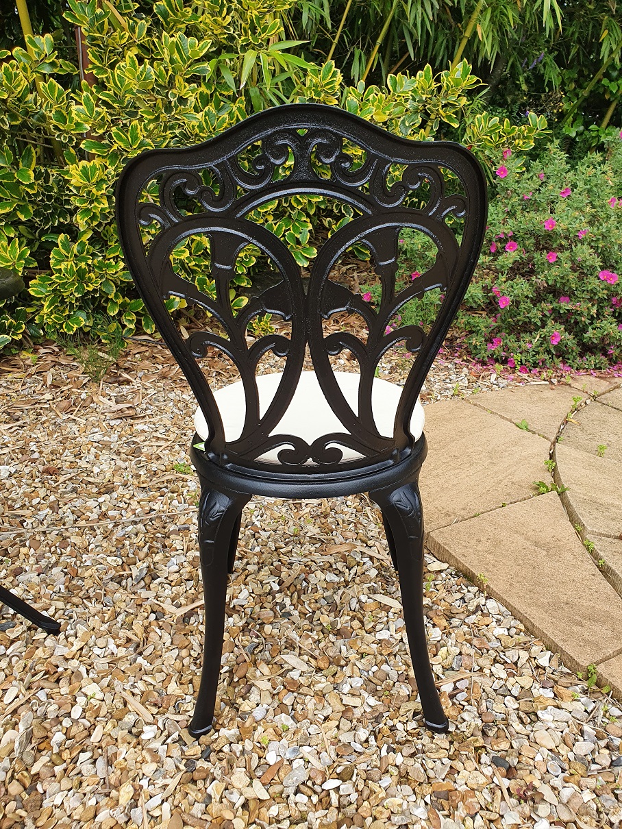 SH&G Cast Aluminium Bistro Set Design 7 Black